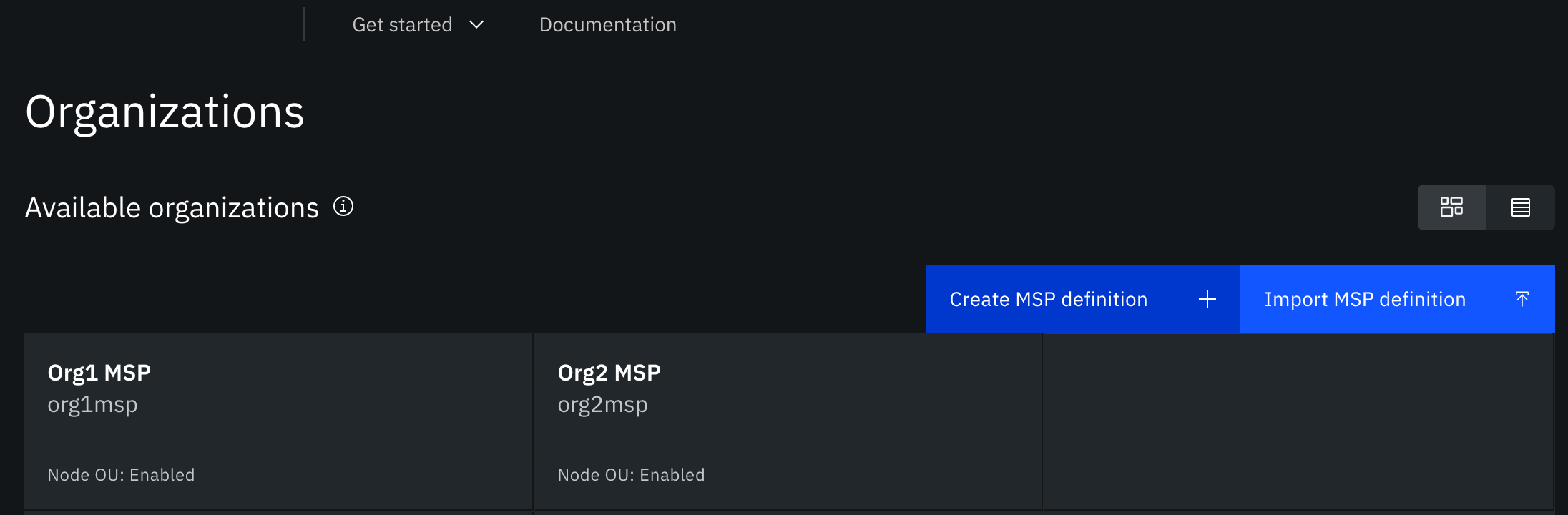 Figure 3. View Node OU status on MSP tile