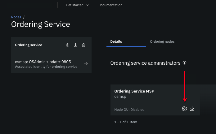 Figure 11. Ordering service admin MSP update